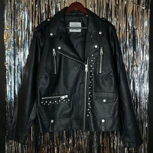 Levi’s faux leather moto jacket plus size